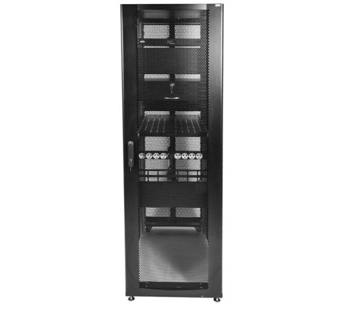 Шкаф ЦМО Шкаф серверный ПРОФ напольный 42U (800x1200) дверь перфор. 2 шт., черный, в сборе Шкаф ЦМО Шкаф серверный ПРОФ напольный 42U (800x1200) дверь перфор. 2 шт., черный, в сборе