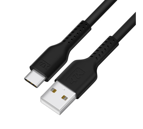 Кабель 1.0m TypeC, QC, черный, черный ПВХ Кабель 1.0m TypeC, QC, черный, черный ПВХ
