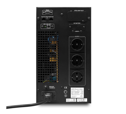 ИБП POWERMAN Online 3000, LCD, двойного преобразования, 3000ВА, 2700Вт, 3 евророзетки с резервным питанием, USB, RS232, слот SNMP, разъем EPO, батарея 12В 9Ач 6 шт., 285 х 445 х 570 мм., 28.6 кг./ UPS POWERMAN Online 3000, LCD, dual conversion, 3000VA, 27 ИБП POWERMAN Online 3000, LCD, двойного преобразования, 3000ВА, 2700Вт, 3 евророзетки с резервным питанием, USB, RS232, слот SNMP, разъем EPO, батарея 12В 9Ач 6 шт., 285 х 445 х 570 мм., 28.6 кг./ UPS POWERMAN Online 3000, LCD, dual conversion, 3000VA, 27