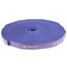  Хомут-липучка LANMASTER шириной 20 мм, 30 м, синий