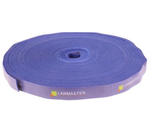 Хомут-липучка LANMASTER шириной 20 мм, 30 м, синий Хомут-липучка LANMASTER шириной 20 мм, 30 м, синий