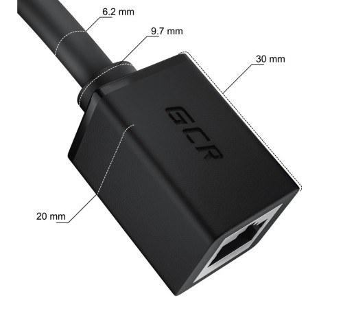 GCR Удлинитель патч-корда прямой 2.0m, UTP медь, кат.6, 24 AWG, ethernet high speed 10 Гбит/с, RJ45, GCR-52650 GCR Удлинитель патч-корда прямой 2.0m, UTP медь, кат.6, 24 AWG, ethernet high speed 10 Гбит/с, RJ45, GCR-52650