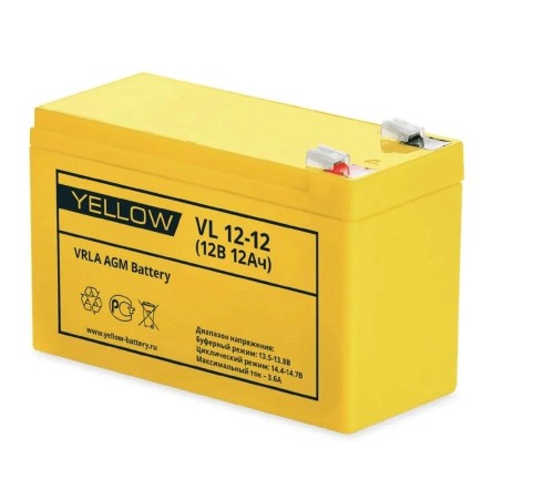 АКБ YELLOW BATTERY VL 12-12