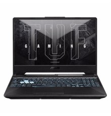 Ноутбук/ ASUS TUF A15 FA506NF-HN042 15.6"(1920x1080 (матовый, 144Hz) IPS)/AMD Ryzen 5 7535HS(3.3Ghz)/8192Mb/512PCISSDGb/noDVD/Ext:nVidia GeForce RTX2050(4096Mb)/Cam/BT/WiFi/48WHr/war 1y/2.3kg/Graphite Black/DOS