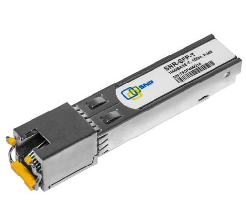 Трансивер SNR Модуль SFP с интерфейсом RJ45, до 100м Трансивер SNR Модуль SFP с интерфейсом RJ45, до 100м