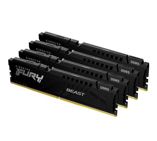 Память оперативная/ Kingston 64GB 6000MT/s DDR5 CL40 DIMM (Kit of 4) FURY Beast Black XMP Память оперативная/ Kingston 64GB 6000MT/s DDR5 CL40 DIMM (Kit of 4) FURY Beast Black XMP