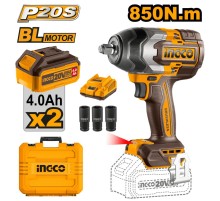 Аккумуляторный ударный бесщеточный гайковерт Li-Ion 20В,Ingco CIWLI2085, 850Нм