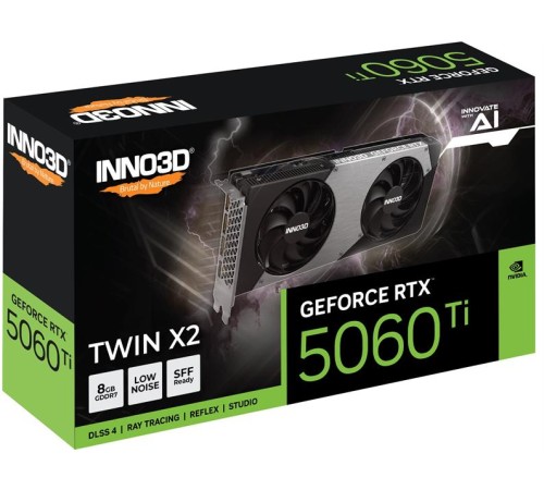 Видеокарта INNO3D RTX 5060 Ti Twin X2//RTX5060Ti, HDMI, DP*3, 8G,D7