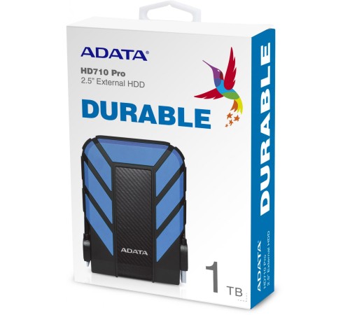 Внешний жесткий диск/ Portable HDD 1TB ADATA HD710 Pro (Blue), IP68, USB 3.2 Gen1, 133x99x22mm, 270g /3 года/