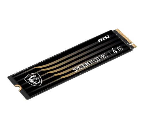 Твердотельный накопитель MSI SSD SPATIUM M480 Pro, 4000GB, M.2(22x80mm), NVMe, PCIe 4.0 x4, 3D TLC, R/W 7400/7000, IOPs 1 000 000/1 000 000, DRAM buffer 2048MB, TBW 3000, DWPD 0.41 (5 лет) Твердотельный накопитель MSI SSD SPATIUM M480 Pro, 4000GB, M.2(22x80mm), NVMe, PCIe 4.0 x4, 3D TLC, R/W 7400/7000, IOPs 1 000 000/1 000 000, DRAM buffer 2048MB, TBW 3000, DWPD 0.41 (5 лет)