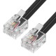 GCR Телефонный шнур удлинитель для аппарата 4.0m GCR-TP6P4C2-4.0m, 6P4C (джек 6p4c - jack 6p4c) черный