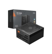 Блок питания ПК/ Power Supply PCCooler, 1000W 80+ Gold (ATX, 3.1, Full modular, 1x24(20+4)pin 610mm, 2xCPU 8(4+4)pin 700mm,  2xPCIe*2 8(6+2)pin 750mm, 1x12V(2x6) 12+4pin 500mm, 2xSATA*3+MOLEX4pin*1 450+120+120+150mm , Active, 135x135mm, 160x150x86mm, APFC