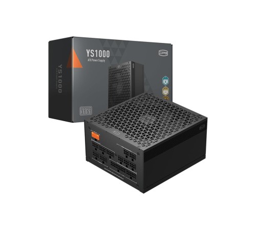 Блок питания ПК/ Power Supply PCCooler, 1000W 80+ Gold (ATX, 3.1, Full modular, 1x24(20+4)pin 610mm, 2xCPU 8(4+4)pin 700mm,  2xPCIe*2 8(6+2)pin 750mm, 1x12V(2x6) 12+4pin 500mm, 2xSATA*3+MOLEX4pin*1 450+120+120+150mm , Active, 135x135mm, 160x150x86mm, APFC