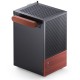Корпус без блока питания/ Case JONSBO T6, Mini-Tower, 1x140mm, 1xUSB-A 3.0 + 1xUSB-C 3.2, mITX, wood panel + wooden handle Black