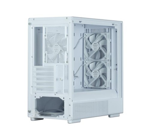 корпус ZALMAN P10 NAMU, MATX, WHITE, WINDOW, FRONT COVER WALNUT, 2x3.5", 3x2.5", 1xUSB TYPE-C, 1xUSB3.0, FRONT 2x120mm, REAR 1x120mm ARGB