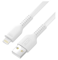 GCR Кабель 1.0m USB AM/Lightning - поддержка всех IOS, MFi, белый, GCR-54251