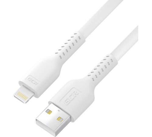 GCR Кабель 1.0m USB AM/Lightning - поддержка всех IOS, MFi, белый, GCR-54251