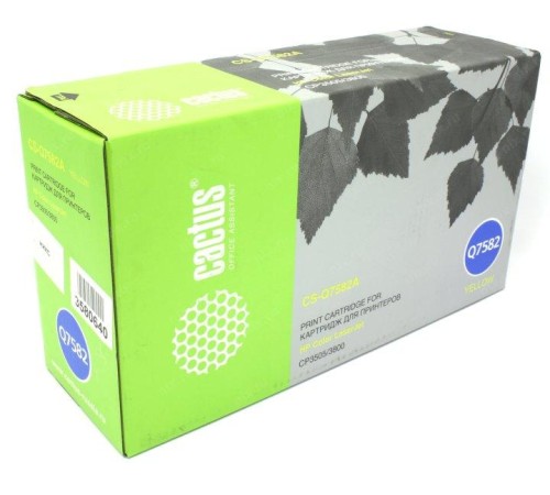 -/ Картридж лазерный Cactus CS-Q7582A Q7582A желтый (6000стр.) для HP LJ CP3505/3800