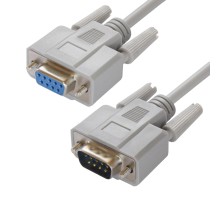 Greenconnect Удлинитель  0.5m  RS-232/RS-232 9M/9F Premium GCR-DB9CM2F-0.5m, серый 30 AWG