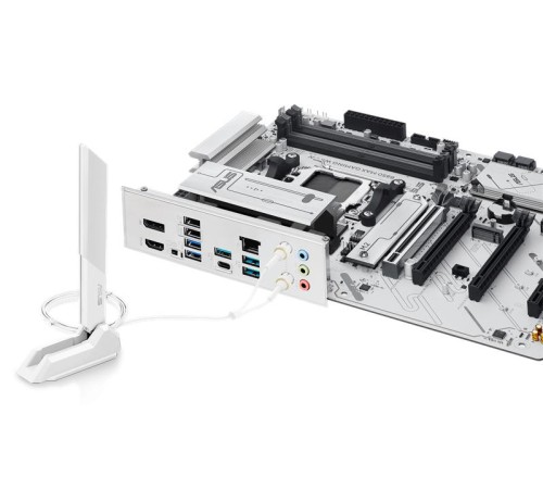 Материнская плата ASUS B850 MAX GAMING WIFI W, AM5, B850, 4*DDR5,  4*SATA, 3*M.2, 5*USB 3.2, 2*USB 2.0, Type-C, 5*PCIx16, DP+HDMI, ATX; 90MB1M10-M0EAY0