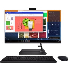Моноблок/ Lenovo IdeaCentre AIO 3 27ALC6   27"(1920x1080 IPS)/AMD Ryzen 5 7430U(2.3Ghz)/16384Mb/512SSDGb/noDVD/Int:AMD Radeon/Cam/BT/WiFi/war 1y/8.77kg/black/noOS + RU kbd, mouse USB