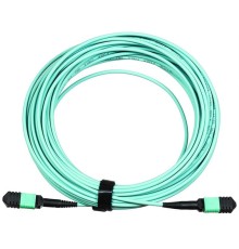  Сборка кабельная MPO-MPO, 12 волокон OM4, тип B (Key Up-Key Up), низкие потери, LSZH, 3 м, розовая
