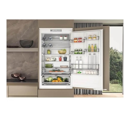 Встраиваемые холодильники Whirlpool 70 см, 193.5х54.3х69 см, 295/99 л, инверторный компрессор, автоматическая разморозка, зона свежести влажная, сенсорное управление, технология 6 SMYSL FreshControl, MultiFlow, FreezeControl, перенавешиваемые дверцы, скол
