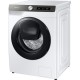 Стиральная машина Samsung/ WW5500T c Addwash, Eco Bubble, 850х600х550 мм, 9 кг, 1400, Пар, Инверторный мотор, Белый корпус/Черный люк