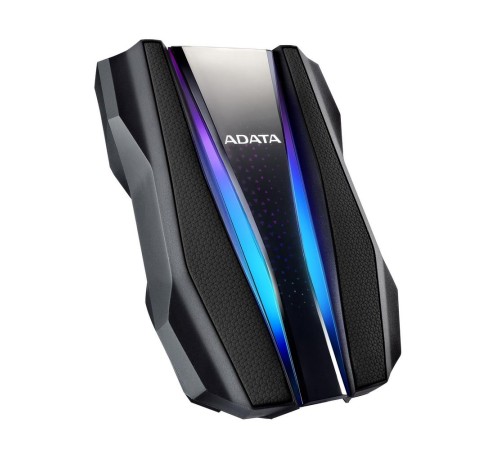 Внешний жесткий диск/ Portable HDD 1TB ADATA HD770G (Black), USB 3.2 Gen1, IP68, RGB lighting, 139x98x26mm, 270g /3 года/