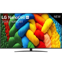 Телевизор ЖК 75'' LG/ 75", Ultra HD, Nano Color, Smart TV, WebOS, Wi-Fi, DVB-T2/C/S2, MR, 60Hz Native, 2.0ch (20W), 2 HDMI, 2 USB, 1 Pole, Charcoal Black, 2025