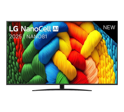 Телевизор ЖК 75'' LG/ 75", Ultra HD, Nano Color, Smart TV, WebOS, Wi-Fi, DVB-T2/C/S2, MR, 60Hz Native, 2.0ch (20W), 2 HDMI, 2 USB, 1 Pole, Charcoal Black, 2025