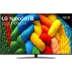 Телевизор ЖК 75'' LG/ 75", Ultra HD, Nano Color, Smart TV, WebOS, Wi-Fi, DVB-T2/C/S2, MR, 60Hz Native, 2.0ch (20W), 2 HDMI, 2 USB, 1 Pole, Charcoal Black, 2025