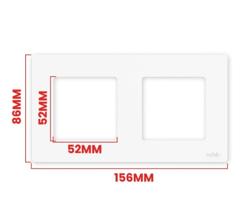 Рамка электроустановочная 2 пост. Moes Switch Surface Frame белый модели PP-SR-EU