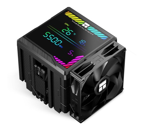 Кулер для процессора/ CPU Cooler Thermalright Peerless Assassin 140 Digital Black (4-pin PWM, 165mm, Ni/Cu, 6x6mm, 1x120mm + 1x140mm, 82.CFM, 29.6dBA, 1850RPM, S: 1200, 1700, 1851, 115X, 2011, 2066, AM4, AM5, black)