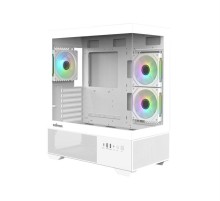 корпус ZALMAN CHRONIX, ATX, WHITE, WINDOW, 1xCombo (3.5’’ or 2.5’’), 1x3.5’’HDD, 2x2.5’’SSD, 1xUSB2.0, 1xUSB3.0, 1xUSB Type-C, SIDE 2x120mm ARGB, REAR 1x120mm ARGB