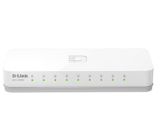 Коммутатор D-Link Неуправляемый коммутатор, 8x100Base-TX, корпус пластик