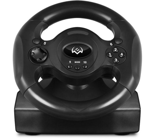 Руль SVEN GC-W300 (педали, вибро, лепестки, D-pad, 10 кл, резин. вставки, PC, цифр. и аналог.) Руль SVEN GC-W300 (педали, вибро, лепестки, D-pad, 10 кл, резин. вставки, PC, цифр. и аналог.)