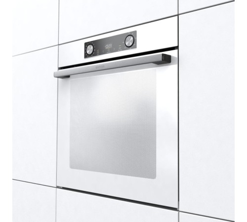 Встраиваемые электрические духовки 60 см GORENJE/ BOS6737E06WG, Духовой шкаф, Полезный объем: 77 л, Сенсорный программатор IconLED, Плавное открывание и закрывание дверцы, Решетка, Частично выдвижные телескопические направляющие на 1-м уровне, Дверца Comp