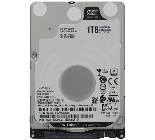 Жесткий диск/ HDD WD SATA3 1TB 2.5"""" Black 7200RPM 64MB 1 year warranty Жесткий диск/ HDD WD SATA3 1TB 2.5"""" Black 7200RPM 64MB 1 year warranty