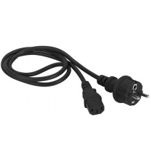 Шнур питания Шнур питания C13-Schuko прямая, 3х0.75, 220В, 10А, черный, 1.8 метра