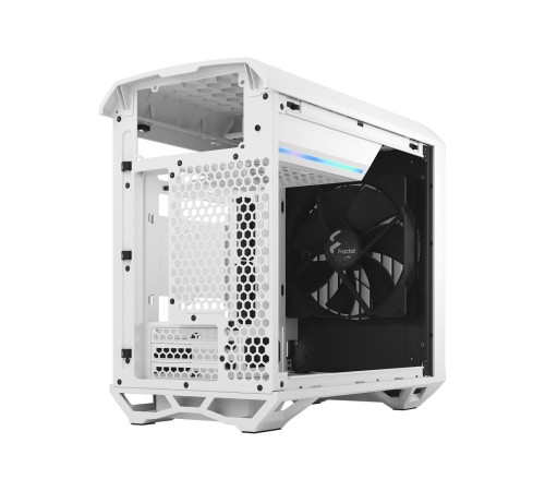 Корпус ПК без блока питания/ Case Fractal Design Torrent Nano TG Clear Tint, Mini-Tower, 1x180mm, 2xUSB-A 3.0 + 1xUSB 3.2 Type-C, mDTX, mITX White