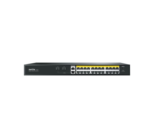 Коммутатор/ Коммутатор Netis P124GH (L2) 24x100Мбит/с 2x1Гбит/с 1xКомбо(1000BASE-T/SFP) 1SFP 24PoE 24PoE+ 360W н