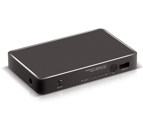 Greenconnect Переключатель HDMI V2.0 +USB Charge 5 к 1 серия Greenline Greenconnect Переключатель HDMI V2.0 +USB Charge 5 к 1 серия Greenline
