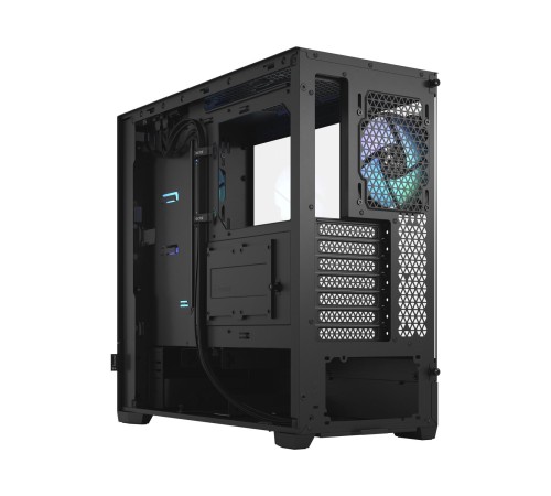 Корпус ПК без блока питания/ Case Fractal Design Pop Air RGB TG Clear Tint, Midi-Tower, 3x120mm RGB, 2xUSB-A 3.2 ATX, mATX, mITX Black