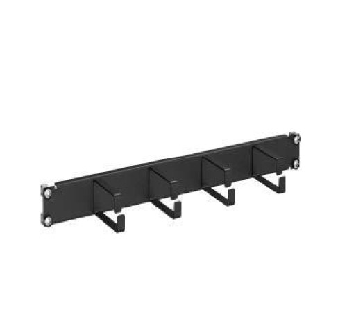 Кабельный органайзер 4 кольца 1U для 19" IT-корпусов, RAL9005