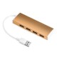 Greenconnect USB 2.0 Разветвитель GCR-UH214BR на 4 порта 0,15m , Bronze