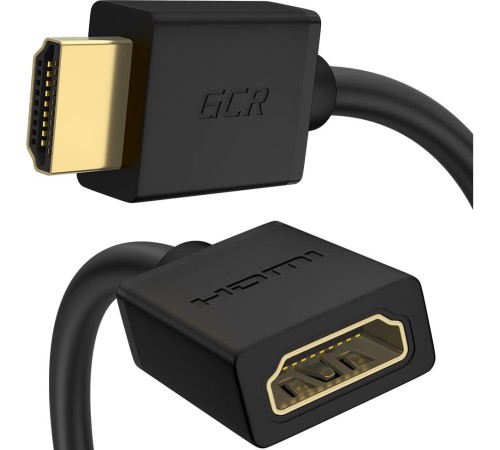 GCR Удлинитель 3.0m v2.0 HDMI-HDMI черный, OD7.3mm, 28/28 AWG, позолоченные контакты, Ethernet 18.0 Гбит/с, 19M / 19F, GCR-HMFR6-BB3S-3m, тройной экран GCR Удлинитель 3.0m v2.0 HDMI-HDMI черный, OD7.3mm, 28/28 AWG, позолоченные контакты, Ethernet 18.0 Гбит/с, 19M / 19F, GCR-HMFR6-BB3S-3m, тройной экран