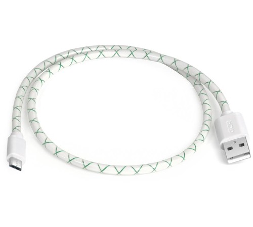 Greenconnect Кабель 2A 2.0m USB 2.0, AM/microB 5pin, бело-зеленый, белые коннекторы, 28/24 AWG, поддержка функции быстрой зарядки, морозостойкий Greenconnect Кабель 2A 2.0m USB 2.0, AM/microB 5pin, бело-зеленый, белые коннекторы, 28/24 AWG, поддержка функции быстрой зарядки, морозостойкий
