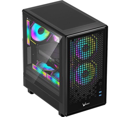 корпус Formula V Line Air Mesh G2 Black, MATX, USB3.0*2, FRONT 2x120mm FRGB, REAR 1x120mm FRGB