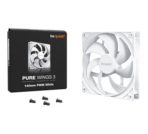 Кулер для корпуса/ Case Cooler be quiet! PURE WINGS 3 140mm PWM White (140x140x25mm, 4-pin PWM, 57.4CFM, 21.9dBA, 1200RPM, White) Кулер для корпуса/ Case Cooler be quiet! PURE WINGS 3 140mm PWM White (140x140x25mm, 4-pin PWM, 57.4CFM, 21.9dBA, 1200RPM, White)